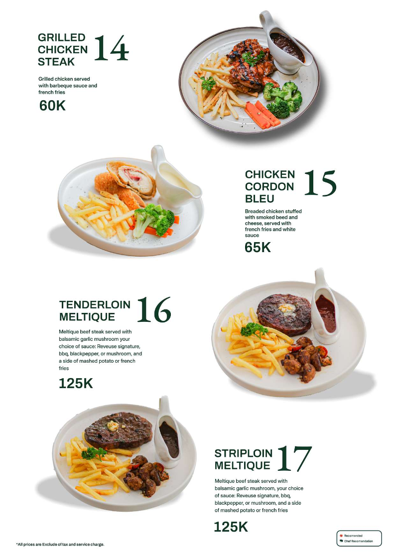 Reveuse Resto Menu - Image 1